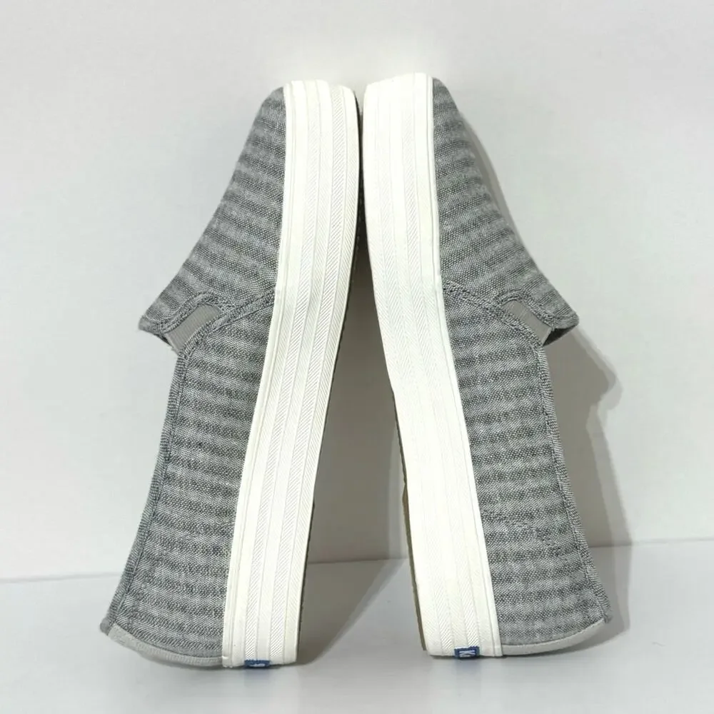 Keds Women's Triple Decker Subtle Chambray Stripe Sneaker Size 9.5